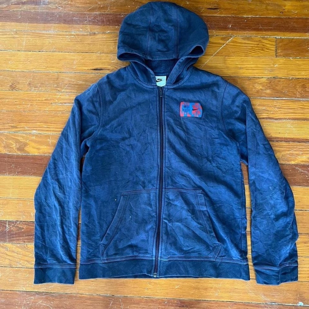 Y2k Baggy Nike FC Barcelona zip-up hoodie
